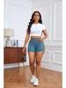 2025 European & American Stretch Fashion Patchwork Denim Hip-lifting Shorts for Women