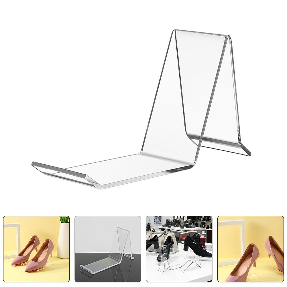 5Pcs Transparent Shoe Display Stand Acrylic Clear Single Shoe Holder Store Counter Organizer Cellphone Rack Digital Display