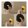WENJESO Hairpin, Fan Design U-Shaped Hair Stick, Japanese Retro New Chinese Style Hair Accessories, Elegant Updo Hair Clip, Suitable for Japanese