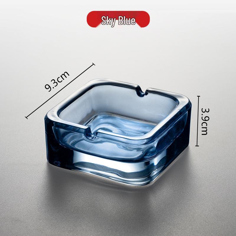 Compact Glass Ashtray for Hotel Rooms, Bedrooms, and Bathrooms