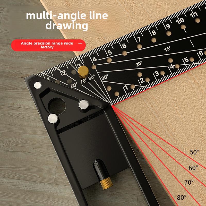 High-precision 90-degree Hole Angle Ruler for Woodworking, Industrial-Grade.
