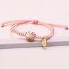 Fashion Cute Ceramic Cat Pendant Bracelet for Women Men Simple Lovers Red Rope Braided Adjustable Bracelet Jewelry Gifts