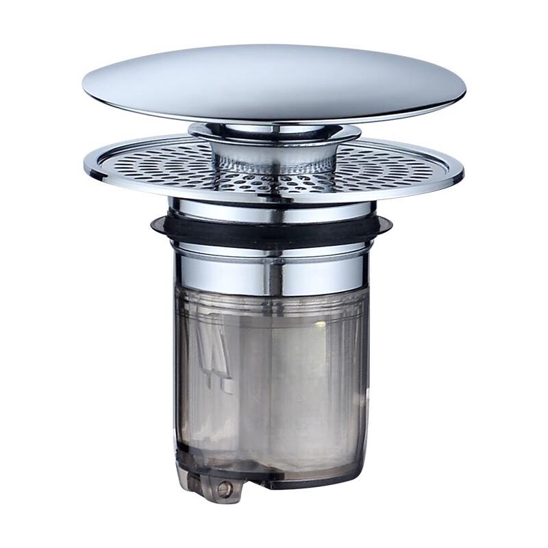 Banjo Silver Pop-up Washbasin Drain Stopper with Large Cover Standard