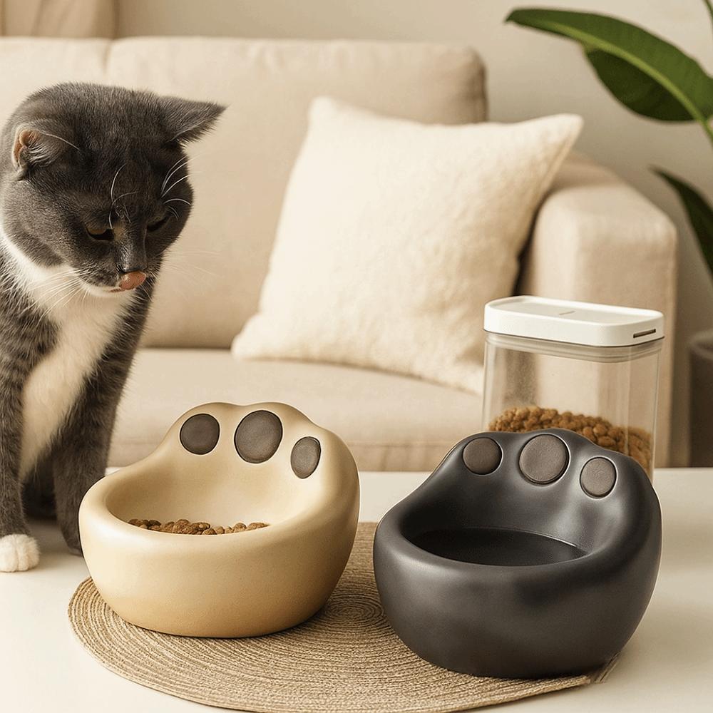 Non-slip Dog Food Bowl Anti Overturning Anti-tipping Bowl Ceramic Cat Bowl  For Cats Dogs