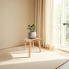 BEE&OAK Solid Rubberwood Small Stool for Adults and Children, Stylish Colors, Perfect for Bedrooms, Bathrooms, and Kitchens, Plant Stand, Square Stool