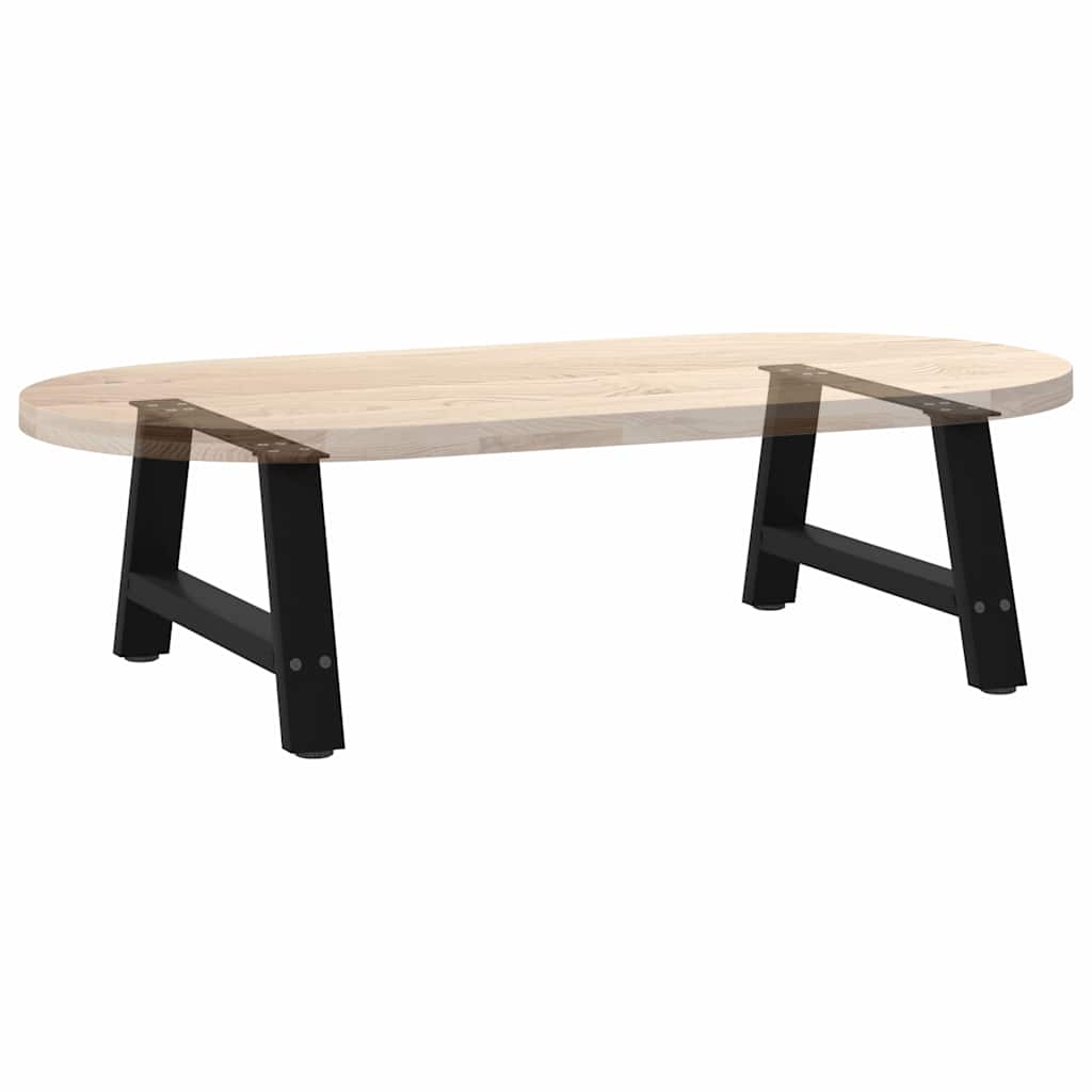 Vidaxl Coffee Table Legs, 2 Pcs, Black, 60X(30-31) Cm, Steel