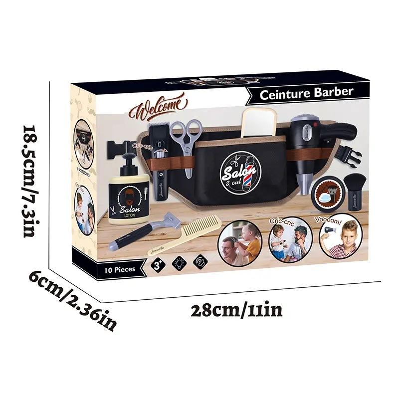 

Детские игрушки для парикмахерской 10 шт. Игровой набор для бритья Игрушка для укладки Мальчики Девочки Используется для ролевых игр в парикмахерских Подарок на день рождения чёрный