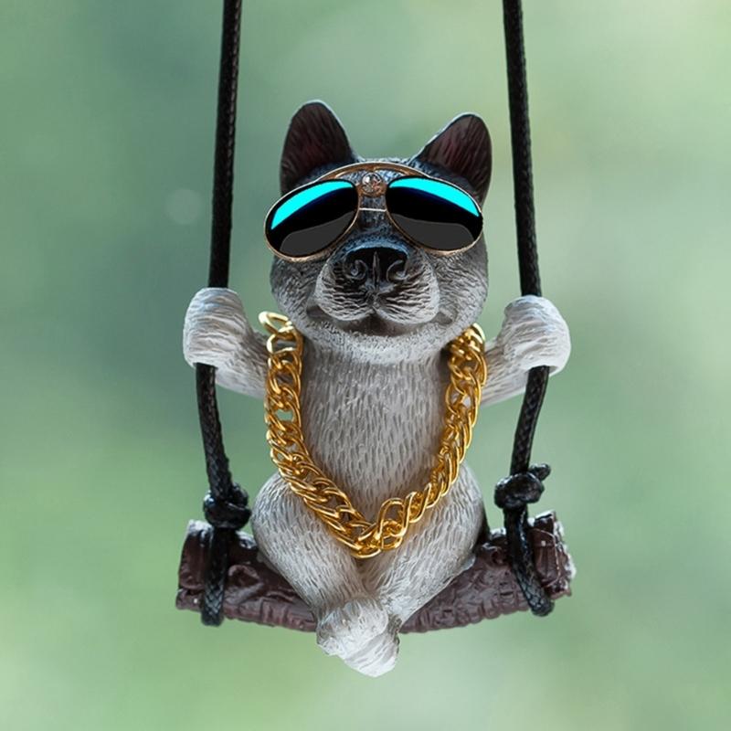 Fun Dog Expression Car Hanging Decoration Multiple Styles Resin Craft Safe Dashboards Decoration Present for Driver