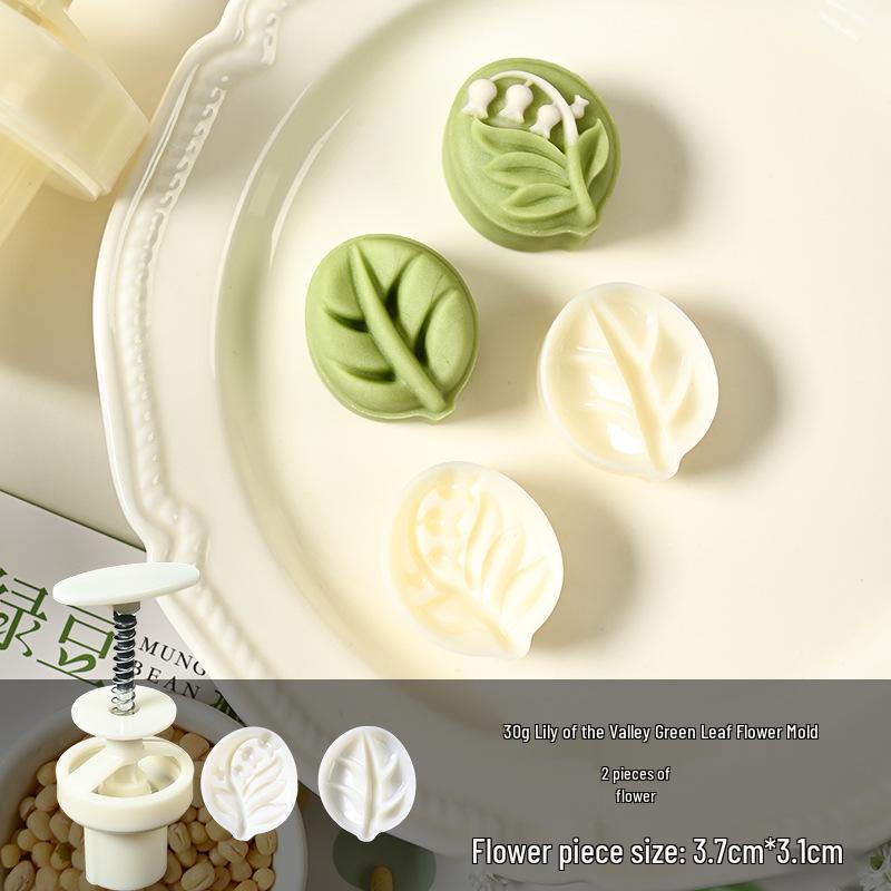 30g/50g Mung Bean Cake Mold 3D Embossing Mooncake Imprinter Pastry Baking Tool