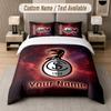 Custom Bedding Set SC Freiburg FC Pattern, Print Name Text 1 Duvet Cover Plus 2 Pillowcases Home Textile