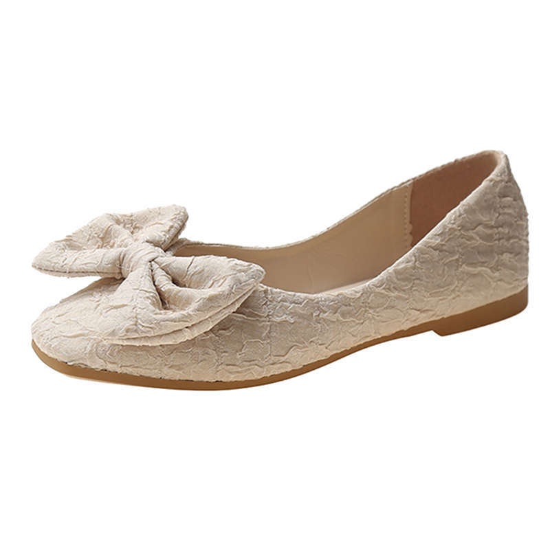 Gentle women's shoes pregnant women pedal temperament soft-soled single shoes women's new summer flat-bottomed non-slip Doudou shoes in 2025