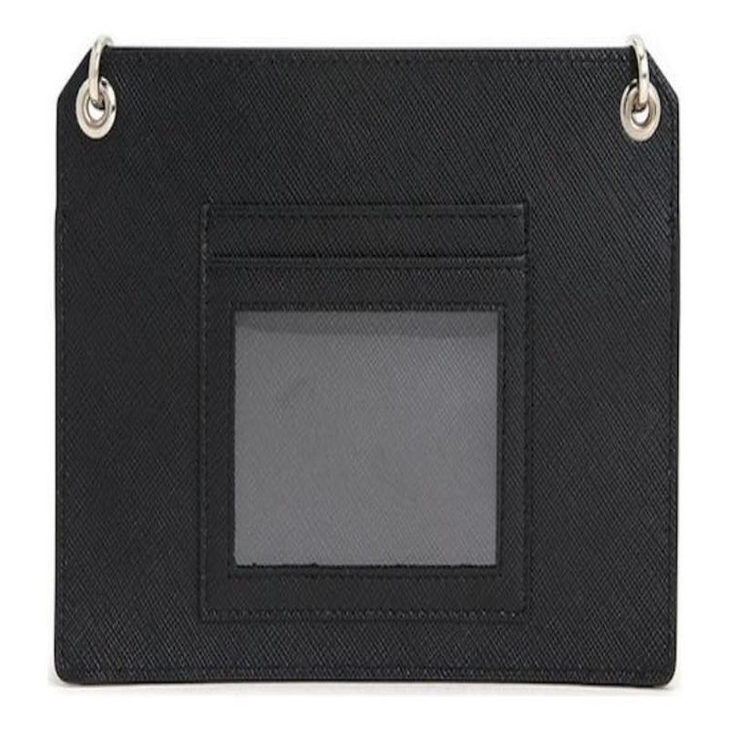 Prada Logo Leather Crossbody Bag Shoulder Bag Men's Black