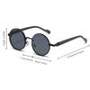 Individuality Anti-glare Sunglasses American Classic Metal Round Frame Sunglasses Punk Metal Wooden Leg Women's Sunglasses Men's Sunglasses