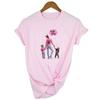 Super Mama Mom Of Girls Mommys Girl T Shirt Women Mothers Love Mom Life White Pink