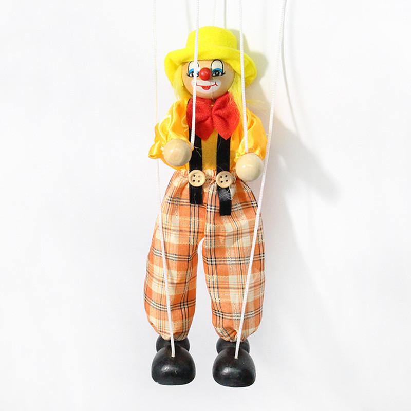 Children Marionette Clowns Shadow Doll Handicrafts Wooden Toys Kids Cute Gift