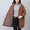 Winter Damen Übergröße Mittellanger Baumwollmantel Locker Dick Warm Baumwollmantel