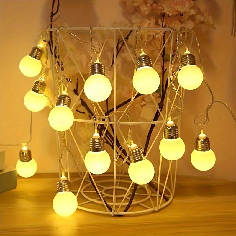 Guirlande Lumineuse Ampoule 5m 20 LED Étanche Solaire/Batterie pour Fête Intérieur/Extérieur Décoration Jardin Noël Guirlande Lumineuse