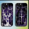 Gothic Cyber Sigil Cross Phone Case For iPhone 16,15,14,13,12,11 Plus,Pro,Max,XR,XS,Plus,SE,Mini Transparent Soft Cover