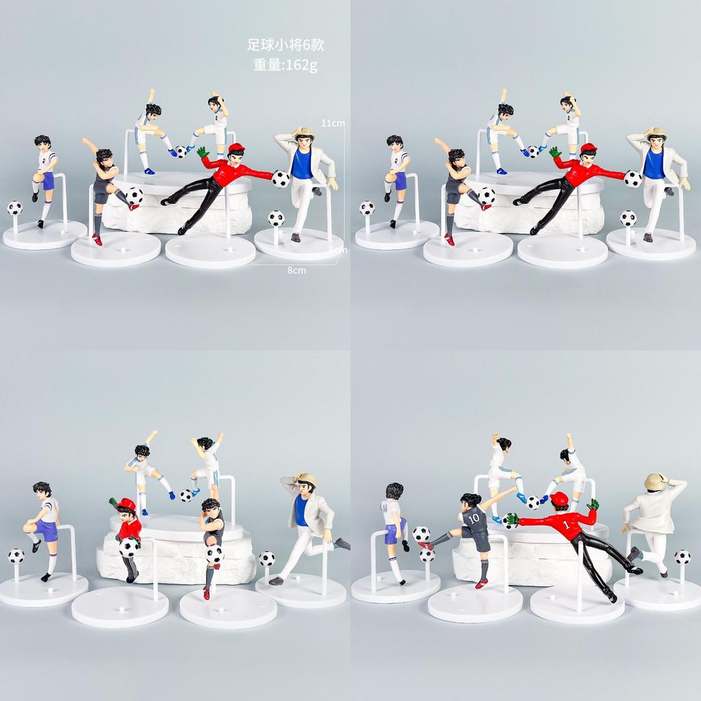 Tsubasa Anime Captain Character Playing Soccer Scene Model Desktop Ornament