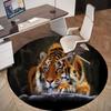 1PC Tiger, Wildlife, Nature Round Chair mat Area Rug - Non-Slip, Floor Mat for Office, Bedroom, home decor Christmas Gift c0528109