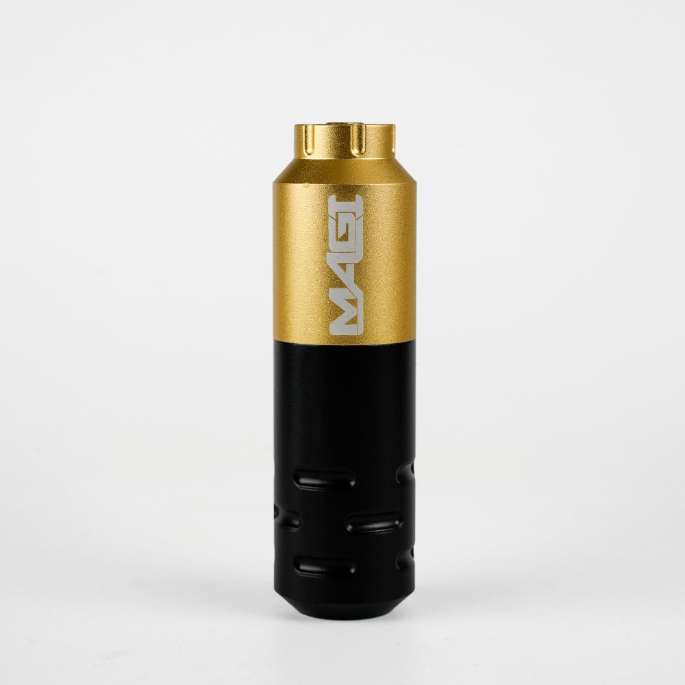 

MAGI Tattoo Machine Профессиональная роторная ручка для татуировки Мощный мотор RCA Разъем Инструменты для перманентного макияжа Машины 10000 об/мин 4,0 мм Ход для боди-арта золотистый