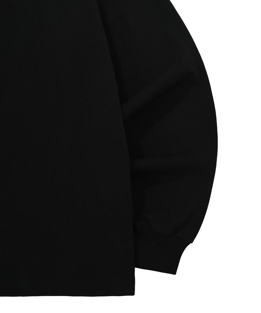 OHY Sporty Logo Collar Long Sleeve - Black