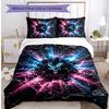 Crystal Palace Football Printed 3 Pieces Bedding Set, Comfortable Skin Friendly Bedroom Duvet Cover Set