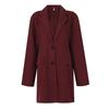 Women's Pocket Regular Windbreaker Medium Long Breasted Solid Color Windbreaker Coat