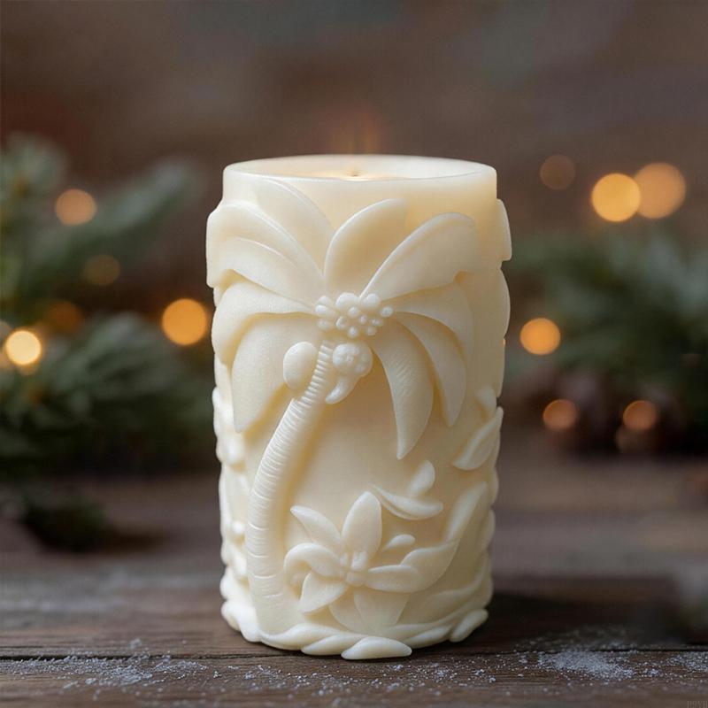 Tree Carving Silicone Molds Cylindrical Silicone Molds For Candle And Soap Chocolate Making Epoxy Resin