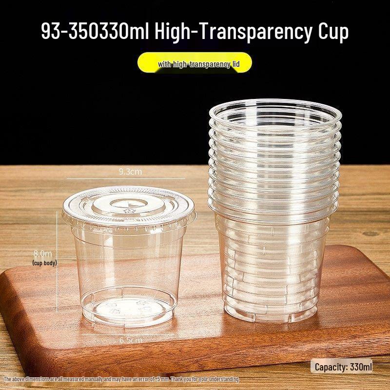 Transparent Mini Milk Tea Disposable Cup with Lid - Small Size for Cold Drinks