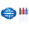 Golf Ball Putting Alignment Marking Tool Golf Ball Line Marker With 3 Pens Outdoor Sport Tool Gift for Golfer Enduring