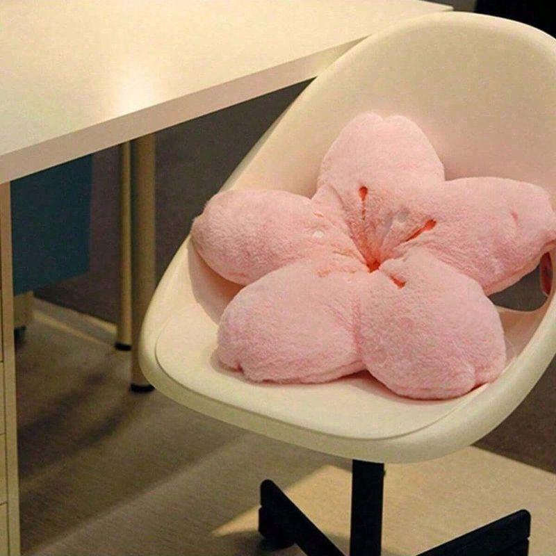 Cute Cherry Petal Pillows Sofa Bedroom Tatami Living Room Pillow Flower Back Cushion , Halloween.Thanksgiving Gift Pink-Pink