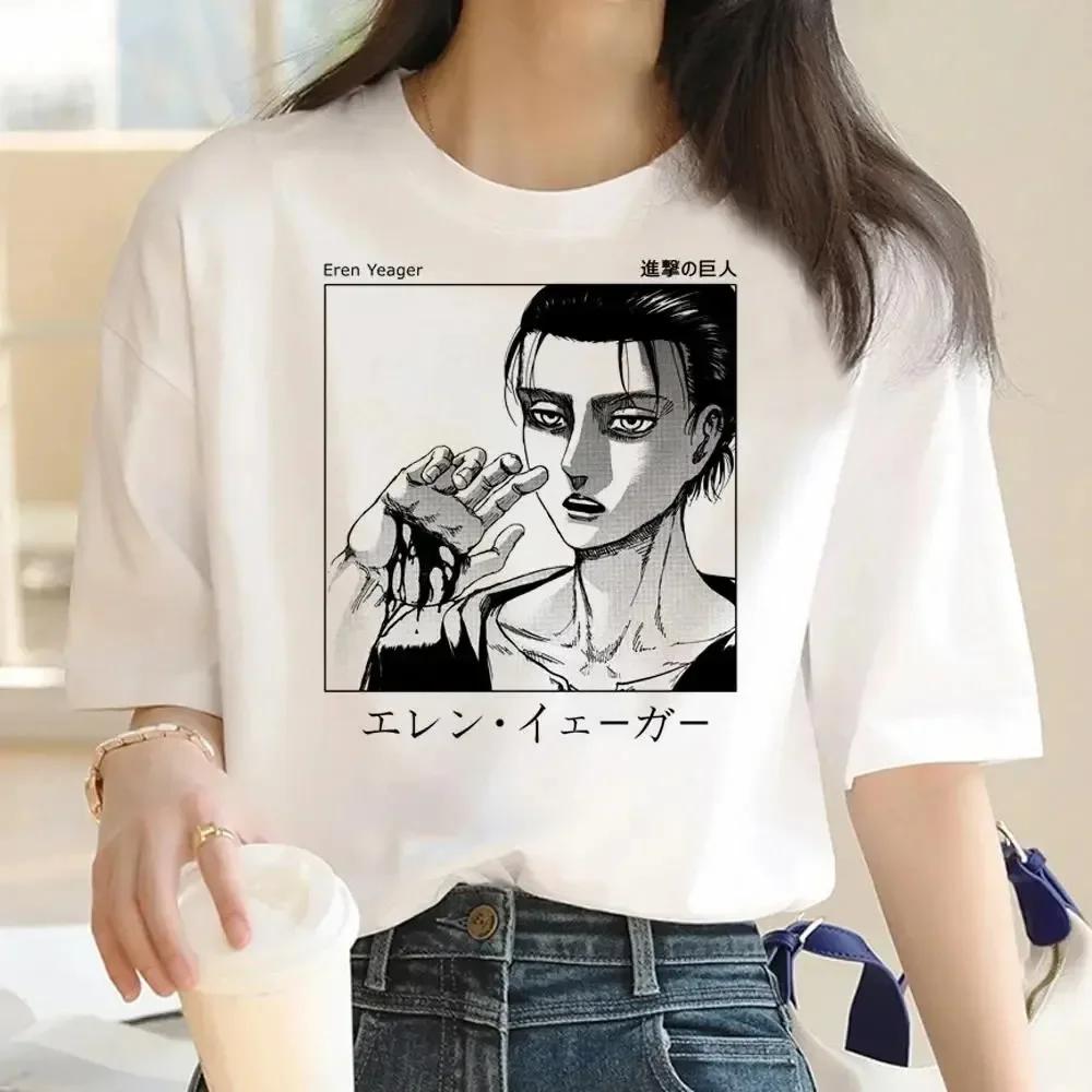 Japanese Anime Attack On Titan Graphic Print Harajuku T Shirt Casual Fashion Short Sleeve T-Shirt Women Graphic T Shirts