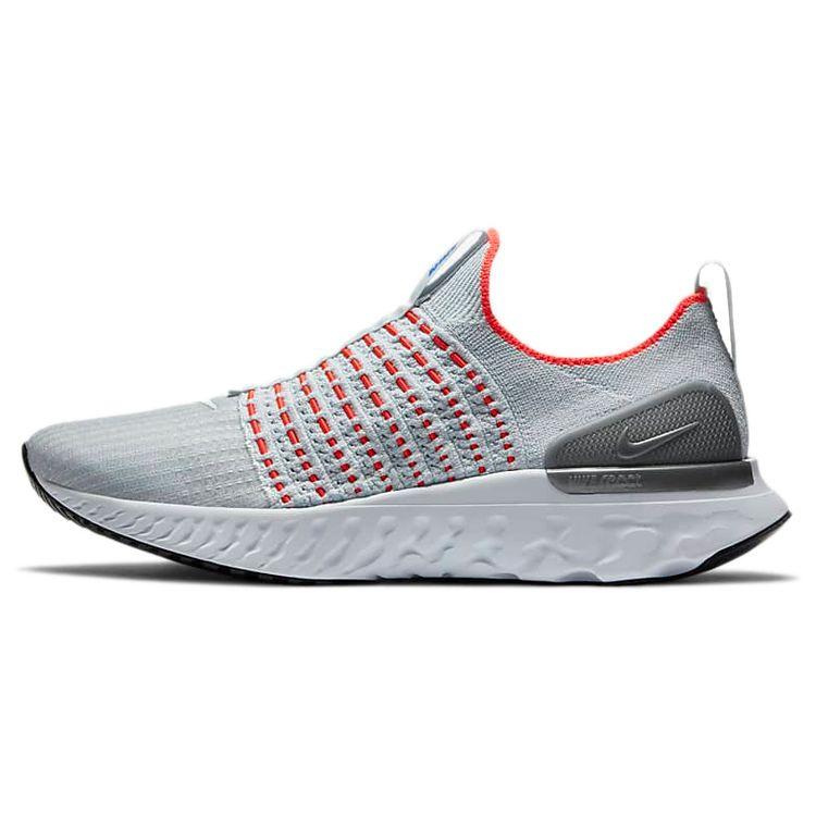 

Nike React Phantom Run Flyknit 2 Pure Platinum Мужские кроссовки Серый Flash-Crimson Racer-Blue CJ0277-007