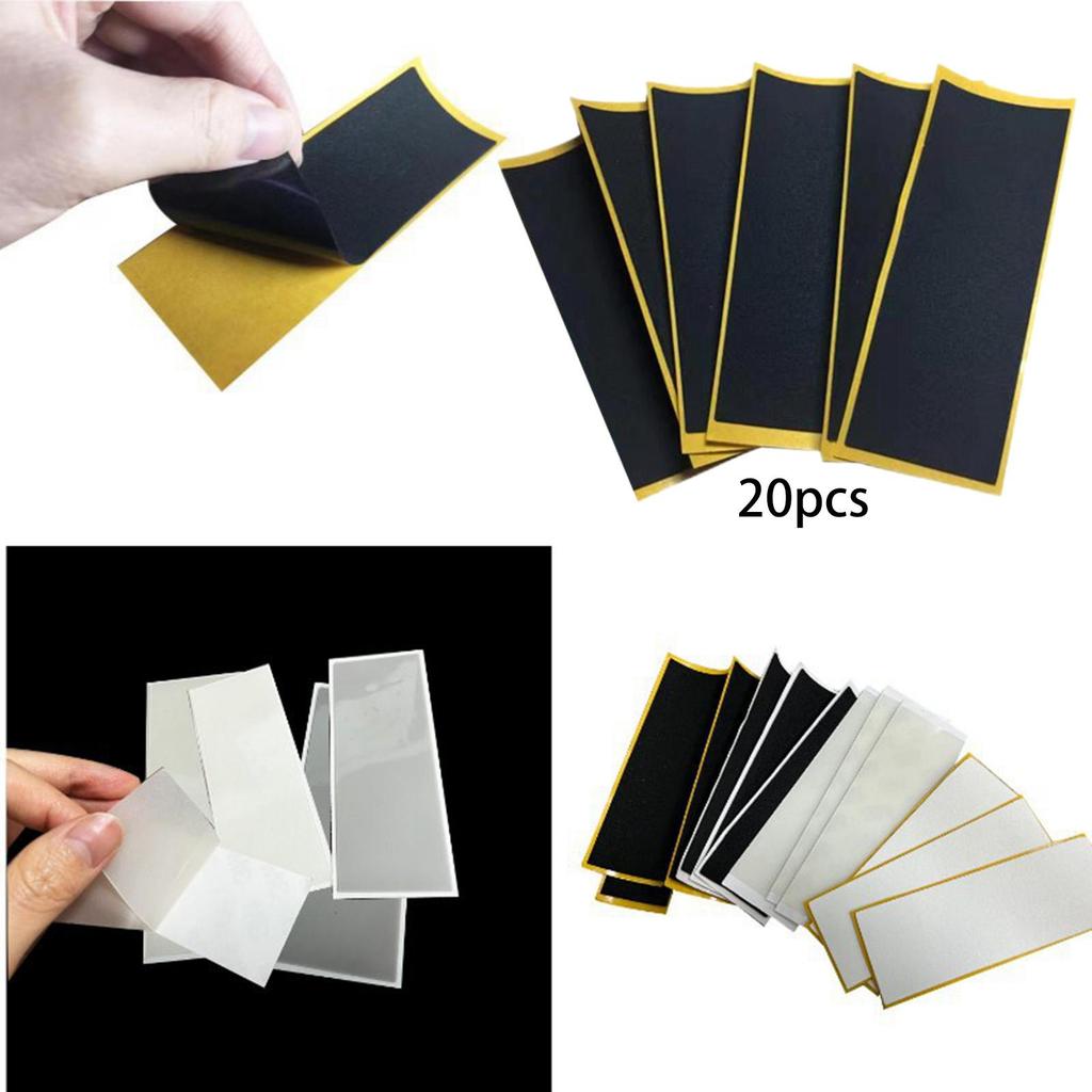 20 Pieces Professional Fingerboard Tape Skateboard Foam Tape Stickers for