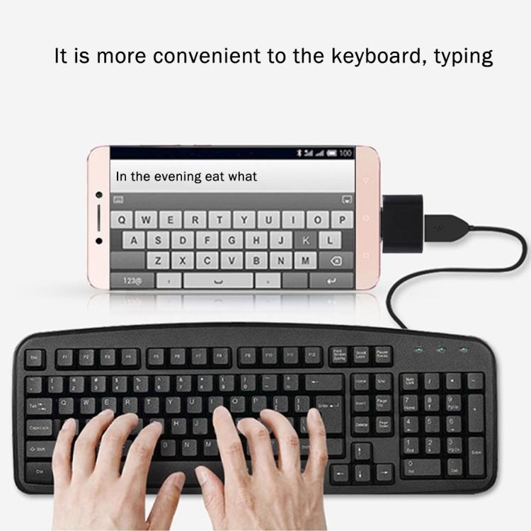 Plastic USB-C / Type-C Male to USB 2.0 Female OTG Data Transmission Charging Adapter