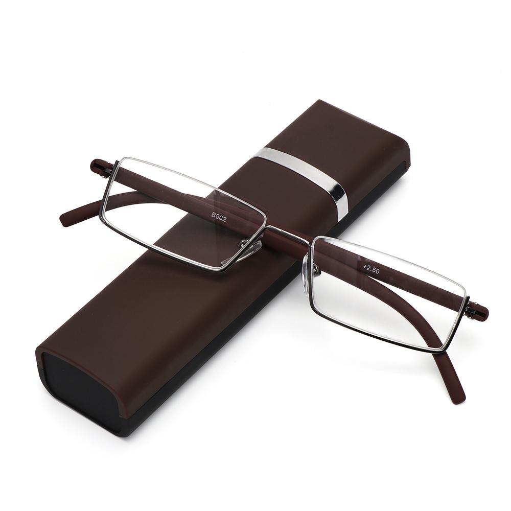 NEUE TR90 Alterssichtigkeit Brille Mann Blaulicht Lesebrille Herren Metall Quadratische Brille Für Sicht Plus Gläser +1.75+2.25+2.75