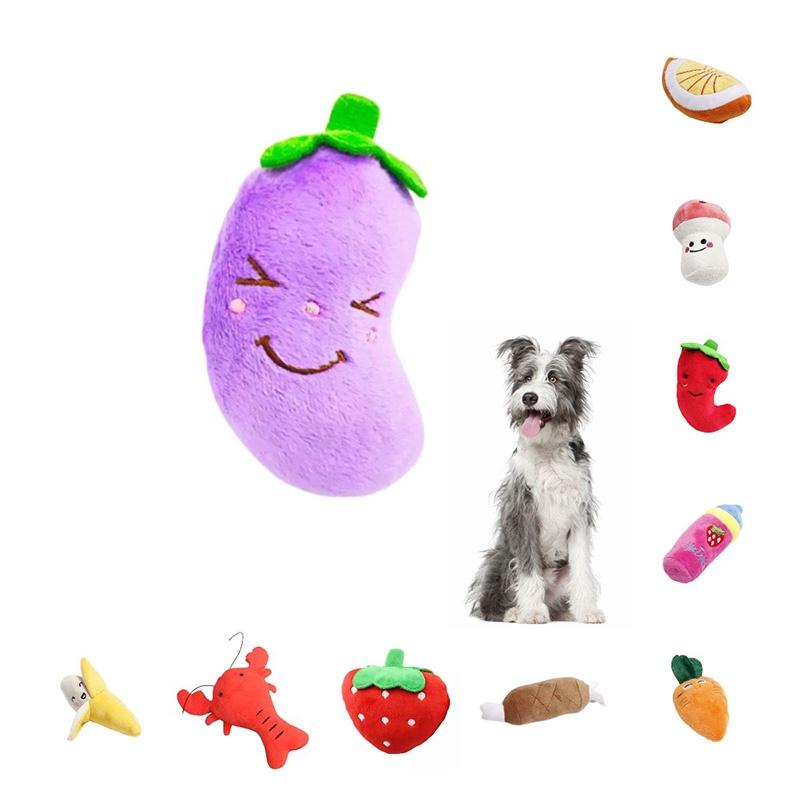 Fun And Adorable Pet Plush Toy Banana Chicken Leg Combo Pack