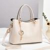 Fashionable Practical And Medium Sized Handbag In Black White Khaki And Options Green