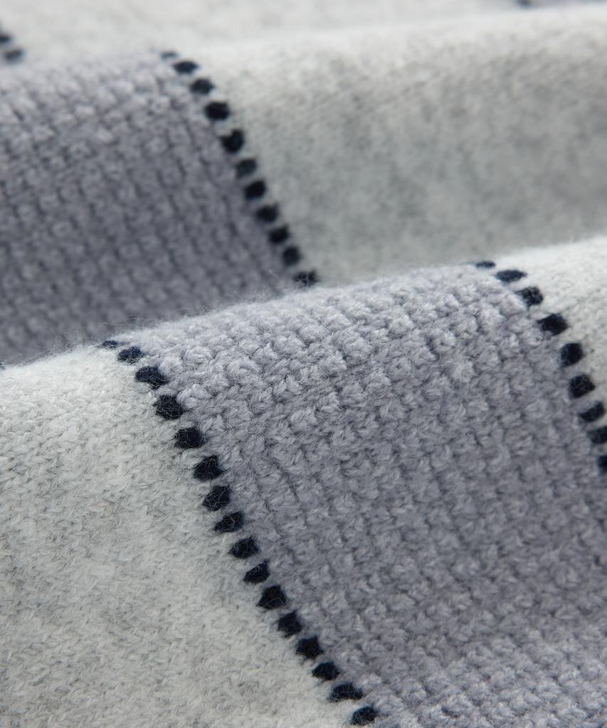 COVERNAT Striped Collar Knit Ash Blue