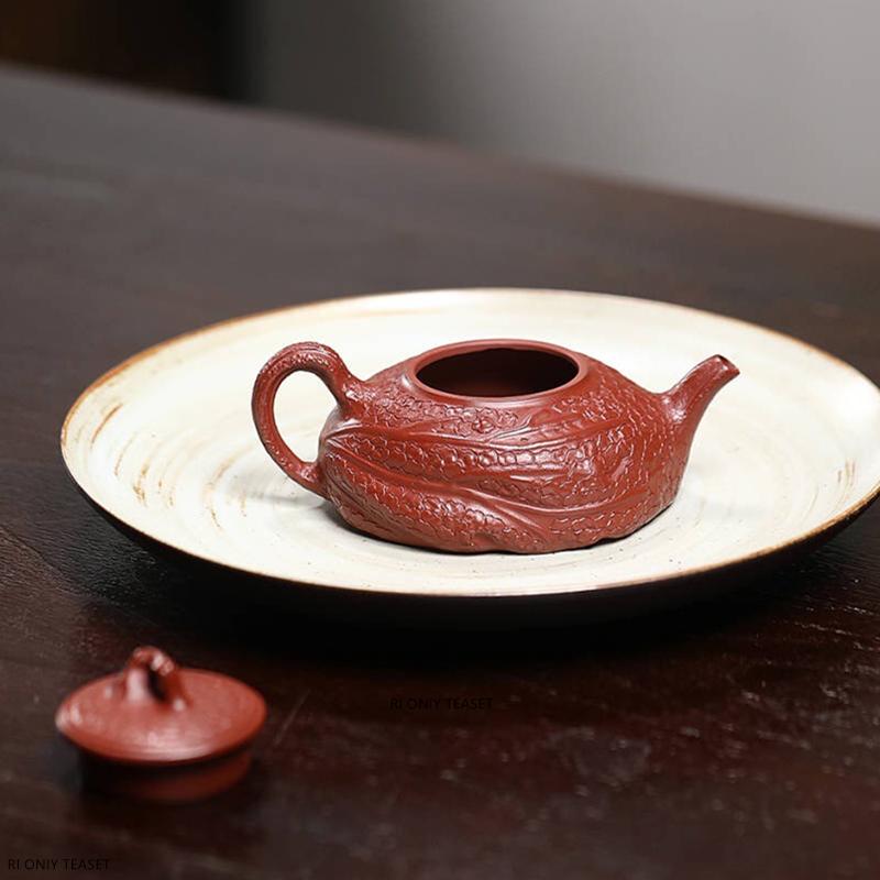 190ml Chinese Yixing Purple Clay Teapots Creative Handmade Zisha Tea Pot Beauty Tea Infuser Kettle Tradition Tea Set Customized