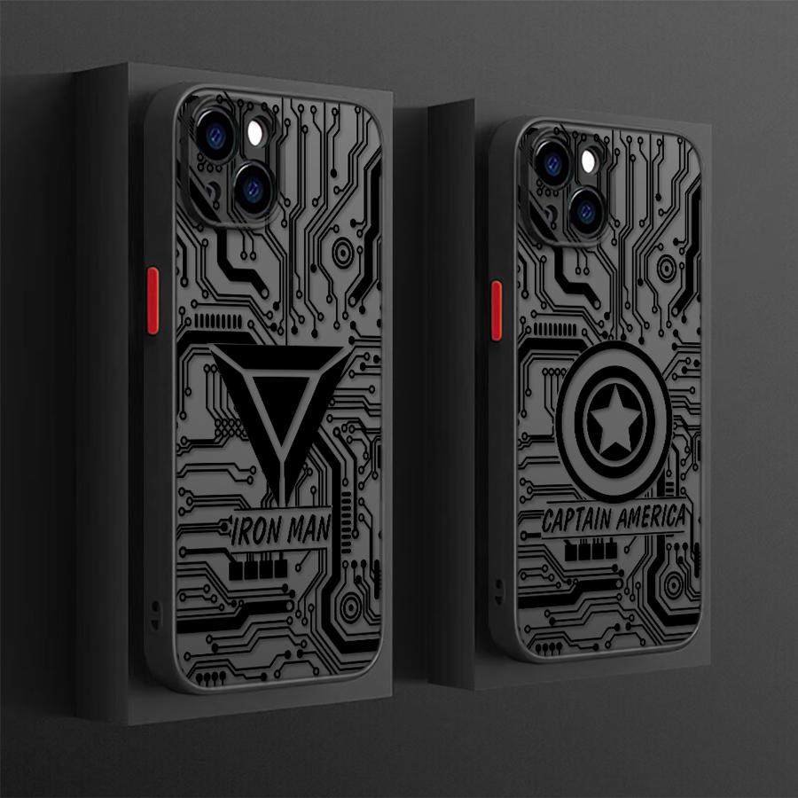 Case for iPhone 17 Pro Max 14 11 12 XS XR Air 13 Mini 16 Plus 17e 15 7 8 SE Back Phone Cover Marvel Cool Hero Logo