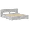 Bed Frame with Storage Space Concrete Grey 200 x 200 cm Engineered Wood