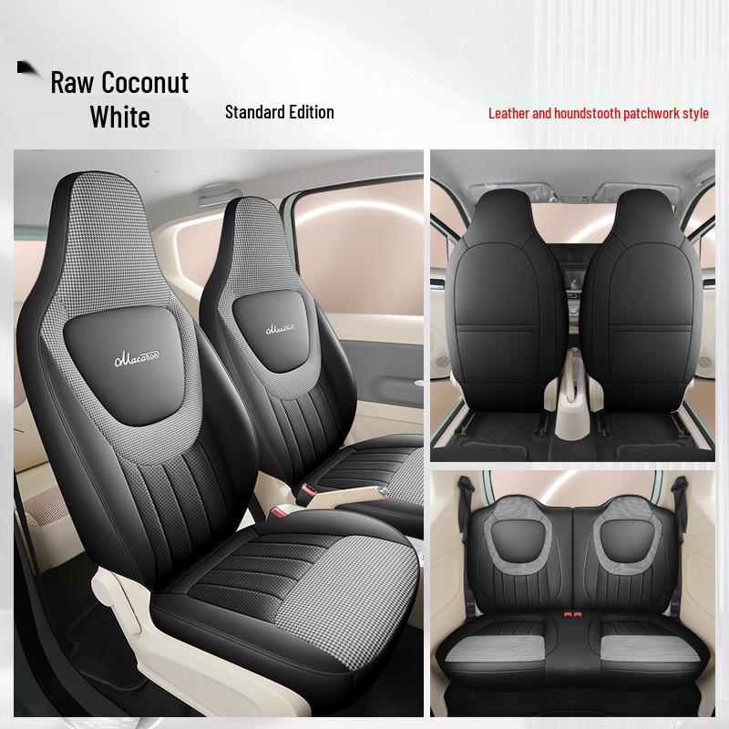 2024 Wuling Hongguang MINI Macaron Car Seat Cover, Third Gen, Cartoon Design, Universal Fit, Full Coverage for All Seasons, 170km.