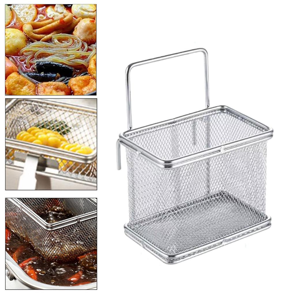 Stainless Steel Pasta Noodle Strainer Mesh Food Strainer for Rinsing Cooking