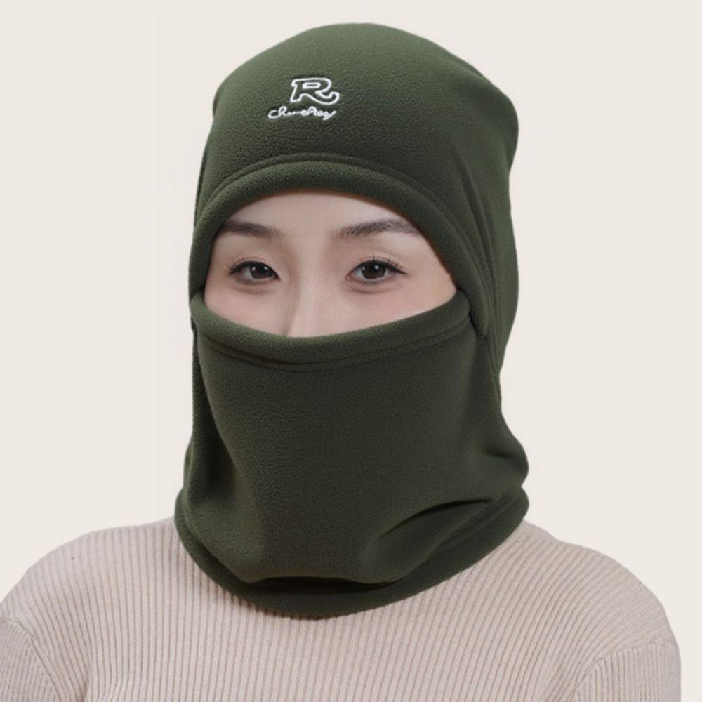 Thickened Polar Fleece Balaclava Hat Windproof Ear Protection Cap  Outdoor Cycling Skiing