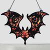 Acrylic Bat Hanging Decoration Stained Glass Effect Gothic Halloween Window Decor Colorful Suncatcher for Home Party Decor Gift