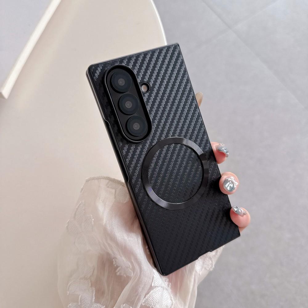 For Samsung Galaxy Z Fold 7 Case Hard PC Carbon Fiber Magnetic Protective Back Cover Case For Samsung Z Fold 7 6 5 4 Phone Shell
