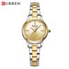 CURREN 9094 Women's Waterproof Quartz Watch: Stainless Steel Strap, Korean Style with Rhinestone Accents.
