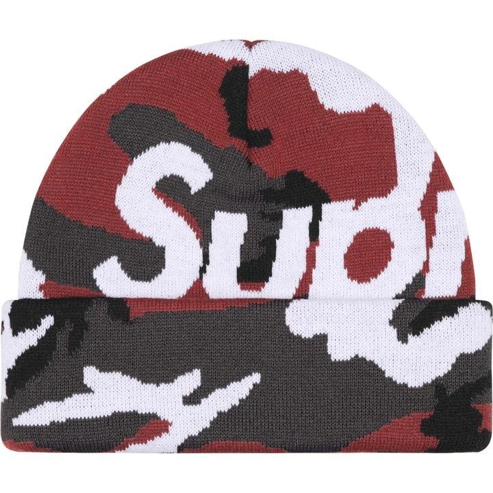 Supreme Camo Big Logo Beanie Red Camo One-Size